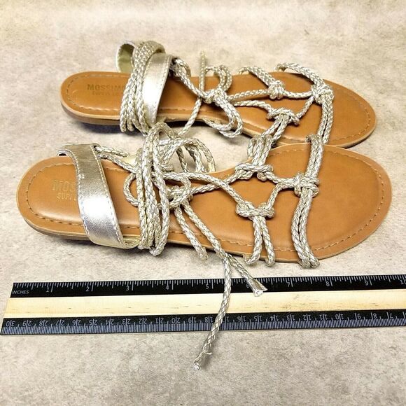 Mossimo Womens   Size 8.5 Silver Gladiator Strap Sandals - Picture 5 of 9